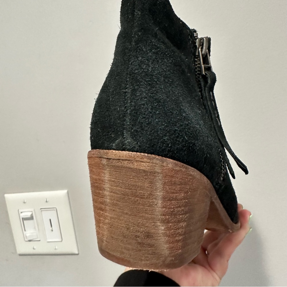 Madewell Janice Black Suede Ankle Boot Size 9 - Picture 12 of 13